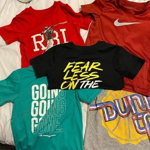 Bundle of 5 boys short sleeve sports shirts